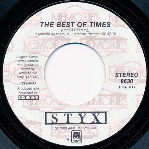 Styx The Best Of Times Too Much Time On My Hands Terre Haute