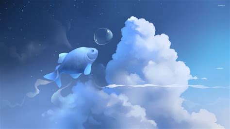 Fish Among The Clouds Wallpaper Artistic Wallpapers 21799