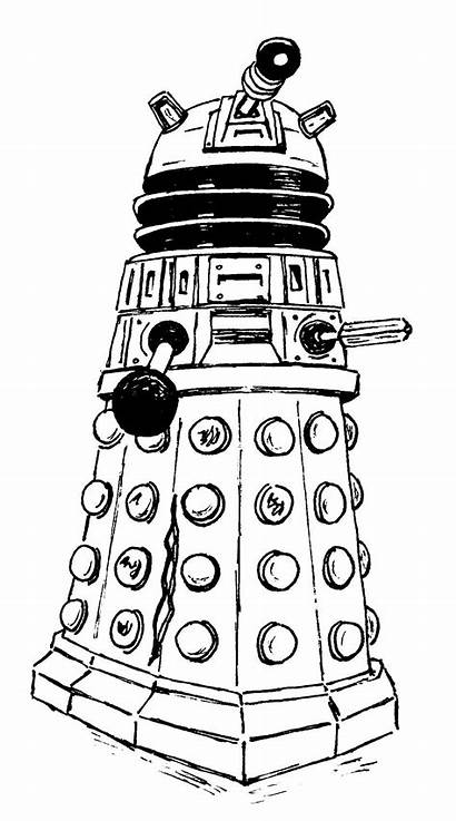 Dalek Doctor Clip Drawing Drawings Line 9th