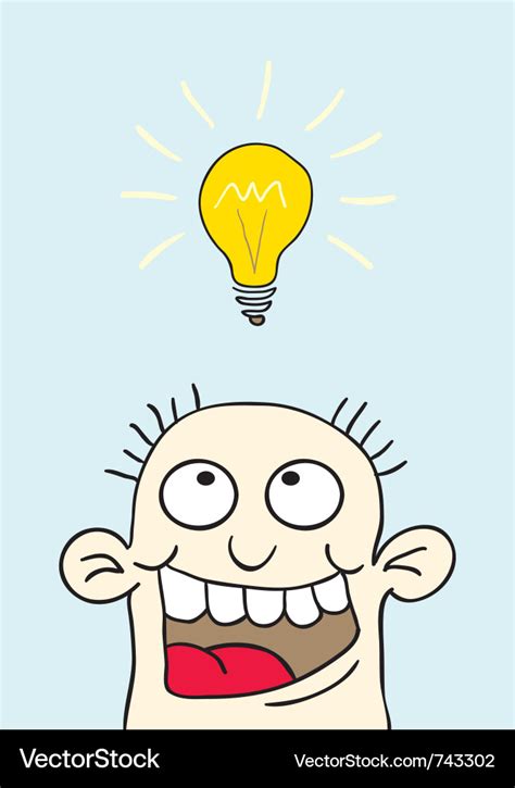 Light Bulb Over Your Head Royalty Free Vector Image