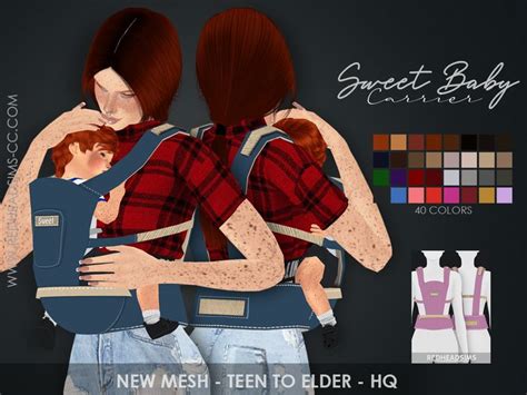 Sweet Baby Carrier New Mesh Compatible With Hq Sims Baby Sims 4
