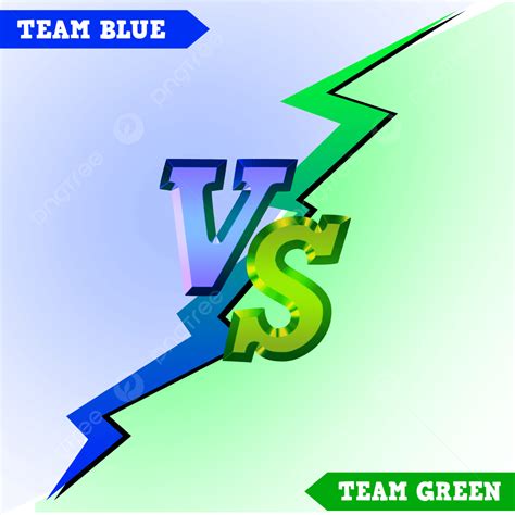 Vs Team White Transparent Vs Team Blue And Green Vs Team Blue Team