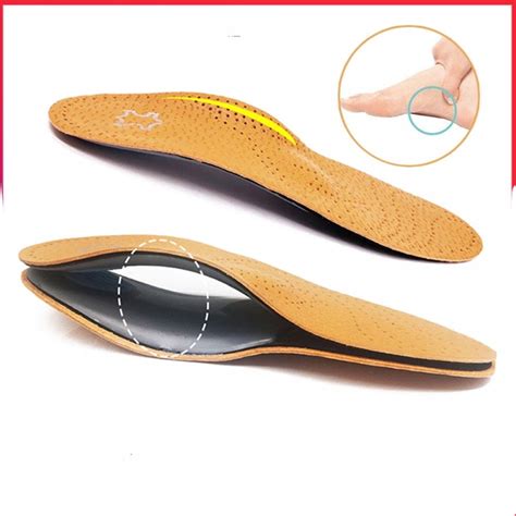 High Quality Leather Orthotic Insole For Flat Feet Arch Support