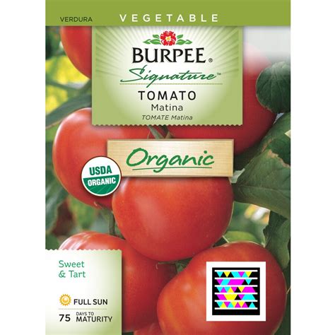 Burpee Tomato Organic Vegetable Seed Packet At