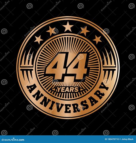 44 Years Anniversary Celebration 44th Anniversary Logo Design 44years