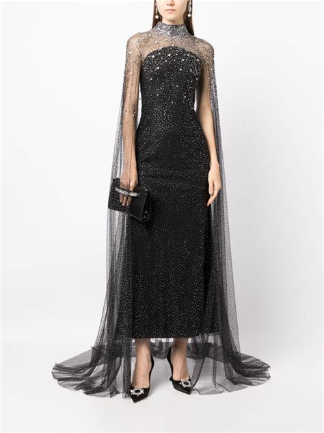 Jenny Packham Ingrid Crystal Embellished Gown Farfetch