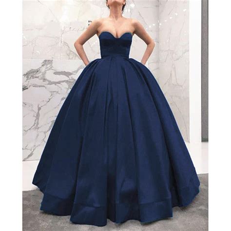Navy Queen Ball Gown Wedding Dress For Reception Corset Sweetheart Pro