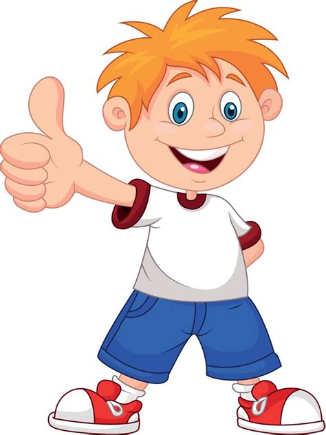 Little Boy Giving You Thumbs Up Stock Image Vectorgrove Royalty