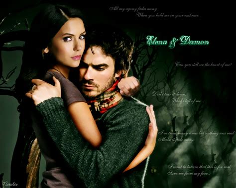 Elena And Damon The Vampire Diaries Wallpaper 16023392 Fanpop