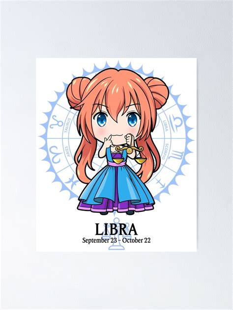 Cute Libra Chibi Zodiac Cosplayer Poster For Sale By Ellymellow