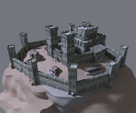 Medieval Castle 3d Model Cgtrader