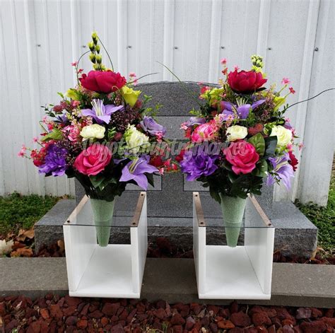 Cemetery Permanent Vase Flowers Flowers For Grave Cemetery Flowers