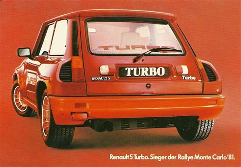 1981 Renault 5 Turbo Postcard Given This Card By A Collect Flickr