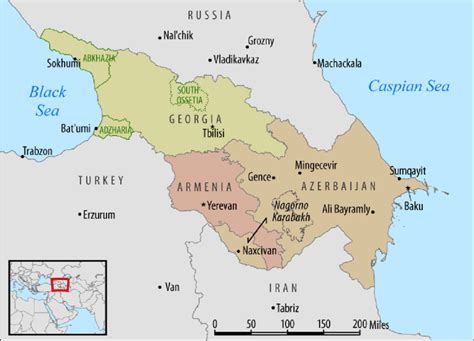 Map Of Caucasus Region Download Scientific Diagram