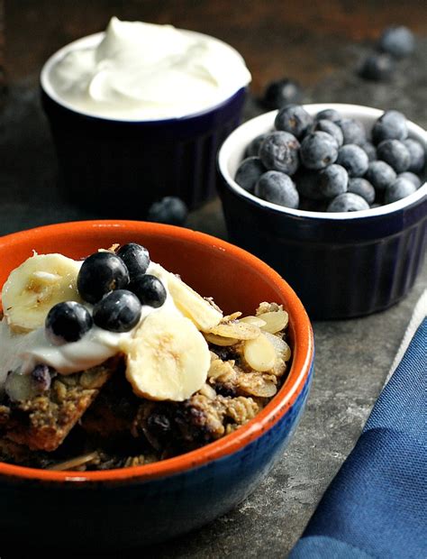 How To Make Baked Oatmeal With Blueberries And Bananas A Dish Of