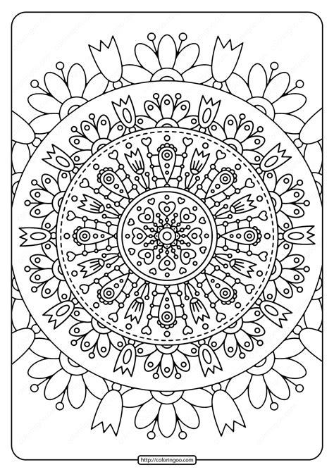 Search through 623,989 free printable colorings at getcolorings. Printable Spring Mandala Pdf Coloring Page