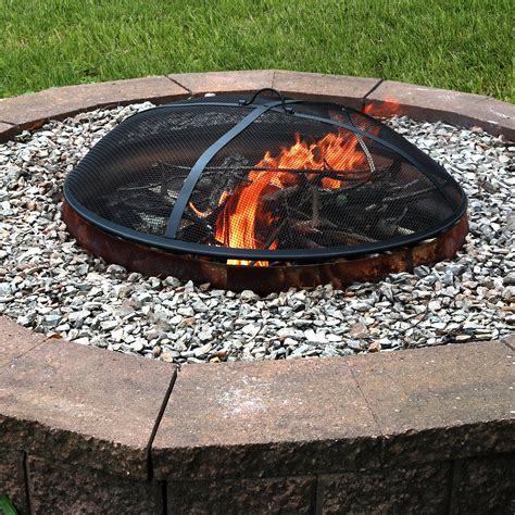 The 100% all brass crossfire™ note* all natural gas or liquid propane fire pit installations should be performed by a certified installer. Sunnydaze Heavy Duty Fire Pit Spark Screen - Walmart.com ...