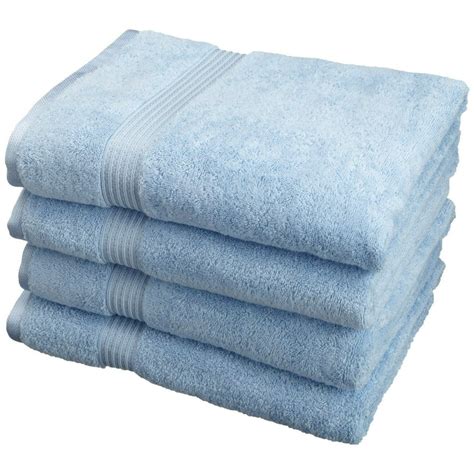 Egyptian Cotton 600 Gsm 4 Piece Bath Towel Set Light Blue Walmart