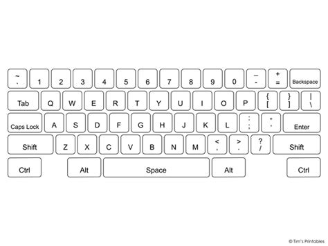 Free Printable Blank Keyboard Template Printable Tims Printables