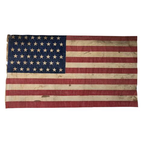 48 Star Flag Antique Vintage American Parade Flag Staggered Etsy