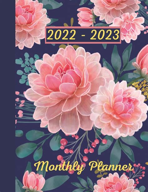 2022 2023 Monthly Planner Large Floral Two Year Planner T With To Do Lists And Present