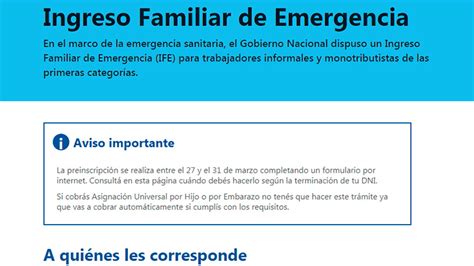 El gobierno implementará una segunda ronda de ingreso familiar de emergencia. Ingreso Familiar de Emergencia: Más de 900.000 inscriptos ...