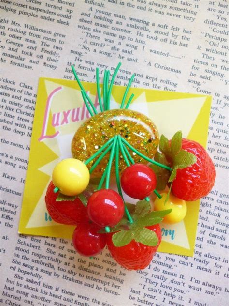 Summer Strawberries Handmade 40s 50s Confetti Lucite Style Etsy