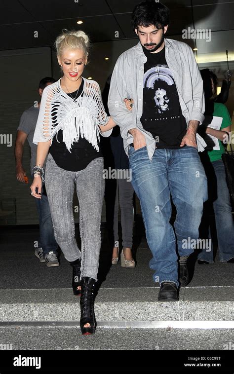 Christina Aguilera And Her Husband Jordan Bratman Depart Soho Restaurant Los Angeles California