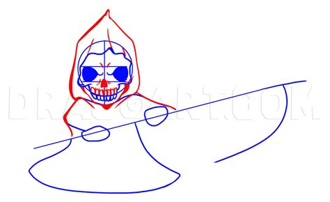 How To Draw Chibi Grim Reaper Coloring Page Trace Drawing