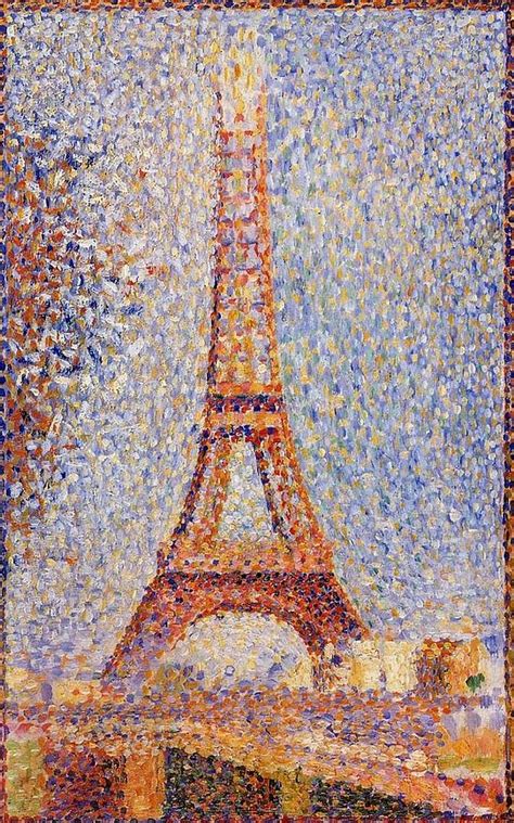 The Eiffel Tower Painting By Georges Seurat Pixels