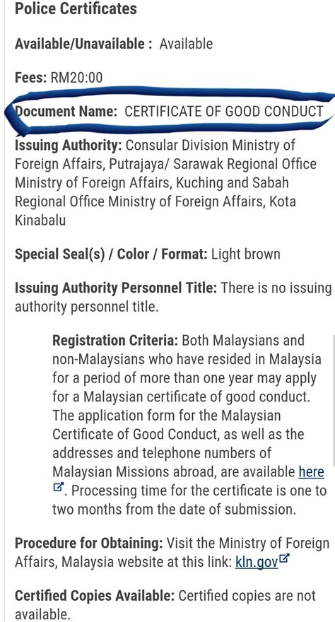 If he/she had been residing in any other country than his/her home country, the expat needs to produce the certificate from that country. Certificate Of Good Conduct Malaysia Sample | TUTORE.ORG ...