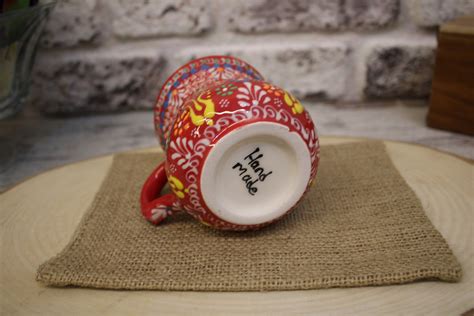 Handmade Ceramic Coffee Mug Turkish Pottery Coffee Mug Pottery Etsy