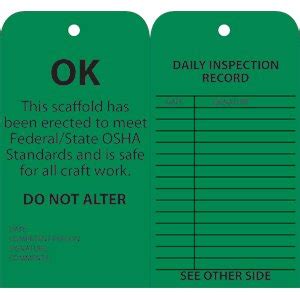Below are 49 working coupons for monthly inspection color code from reliable websites that we have updated for users to get maximum savings. National Marker SPT3 Standard Scaffold Inspection Tags ...