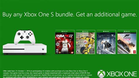 Buy An Xbox One S Get An Extra Free Game For A Week