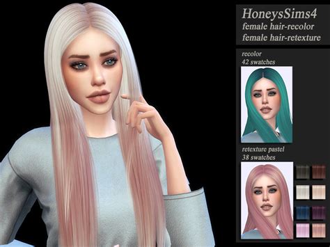 The Sims Resource Nightcrawler`s Vixen Hair Retextured Sims 4 Hairs