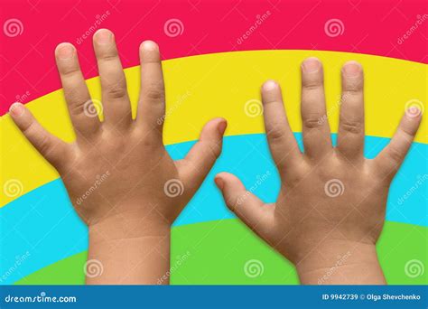 Two Childrens Hands Royalty Free Stock Images Image 9942739