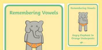 Remembering Vowels in English Display Posters