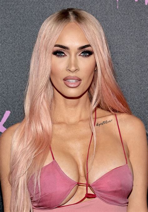 Megan Fox Continues Her Barbie Look With Super Sleek Pink Hair Megan