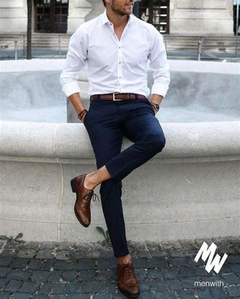 men elegant white shirt blue trouser office wear shirt and etsy in 2022 men fashion casual