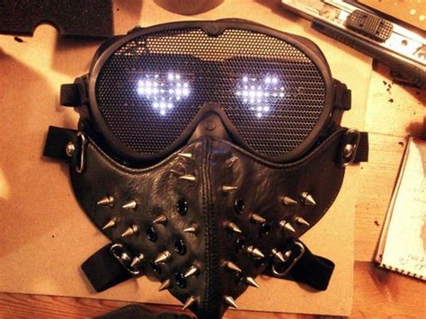 Professional Wrench Mask With Led Matrix Different Designs Etsy Led