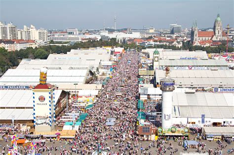 Aerial View Of The Oktoberfest Stock Photo Download Image Now
