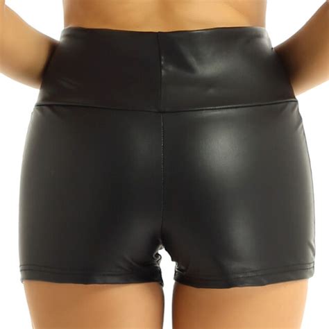 women latex leather rave booty shorts zip up hot pants boxer briefs night club ebay