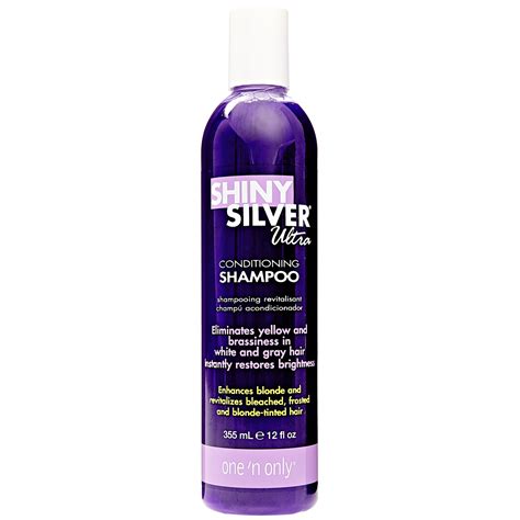 It contains a great number of active vitamin complexes that smooth the strands. One 'n Only Shiny Silver Ultra Conditioning Shampoo