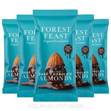 Forest Feast Salted Dark Chocolate Almonds 12 X 40g
