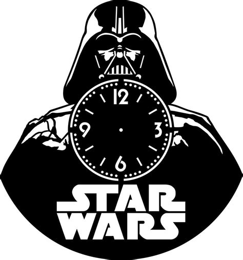 Star Wars Wall Clock Silhouette Cdr File Vector Dxf Downloads Files