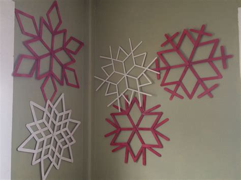 Popsicle Stick Snowflakes Crafts Pinterest Winter