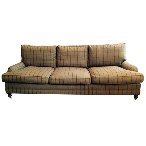 Check spelling or type a new query. Traditional Camel Plaid Wool Ralph Lauren Sofa at 1stdibs