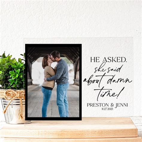 Personalized Custom Engagement Photo Frame T Ideas For Etsy