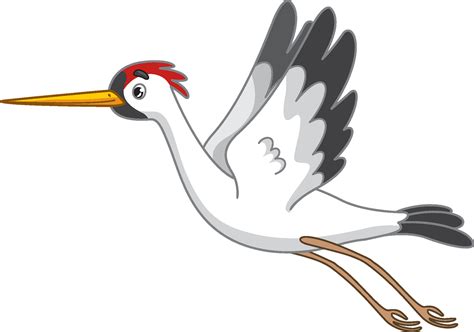 Flying Crane One Crane Flying Clipart Png Transparent Clipart Image