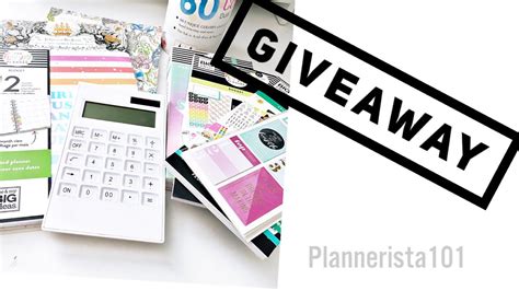 Planner Giveaway Plannerista101 Happy Planner Budget Giveaway